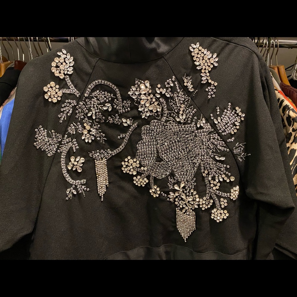 DVF Beaded Kimono Dress Deon “crystal” Embellished XS